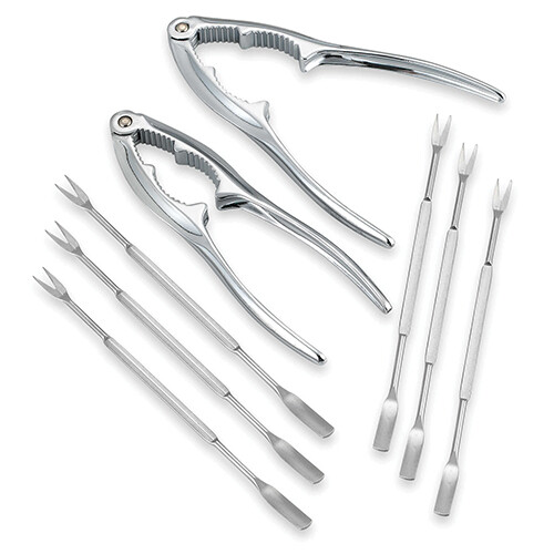 TableCraft 8pc Stainless Steel Seafood / Shellfish Set