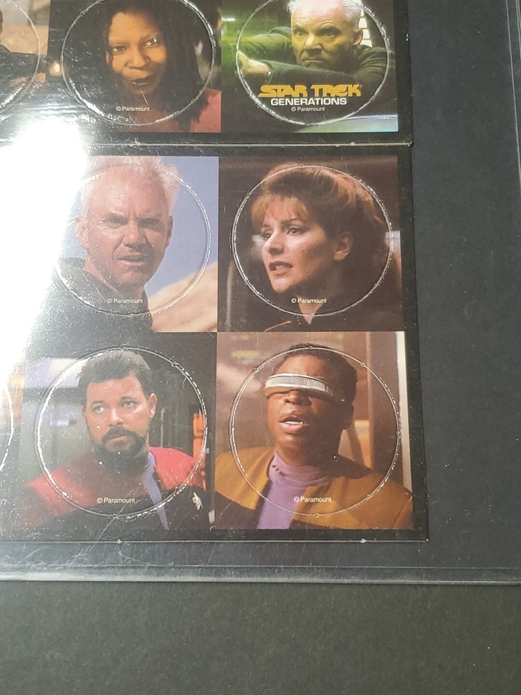 Star Trek Generations Unpunched Pog / Space Cap Sheets Two Different Pog Sheets