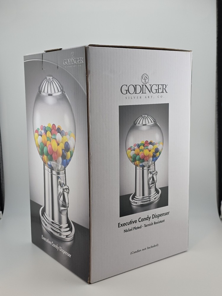 Godinger Silver Art Co Executive Candy Dispenser Nickel Plated Gumball Machine