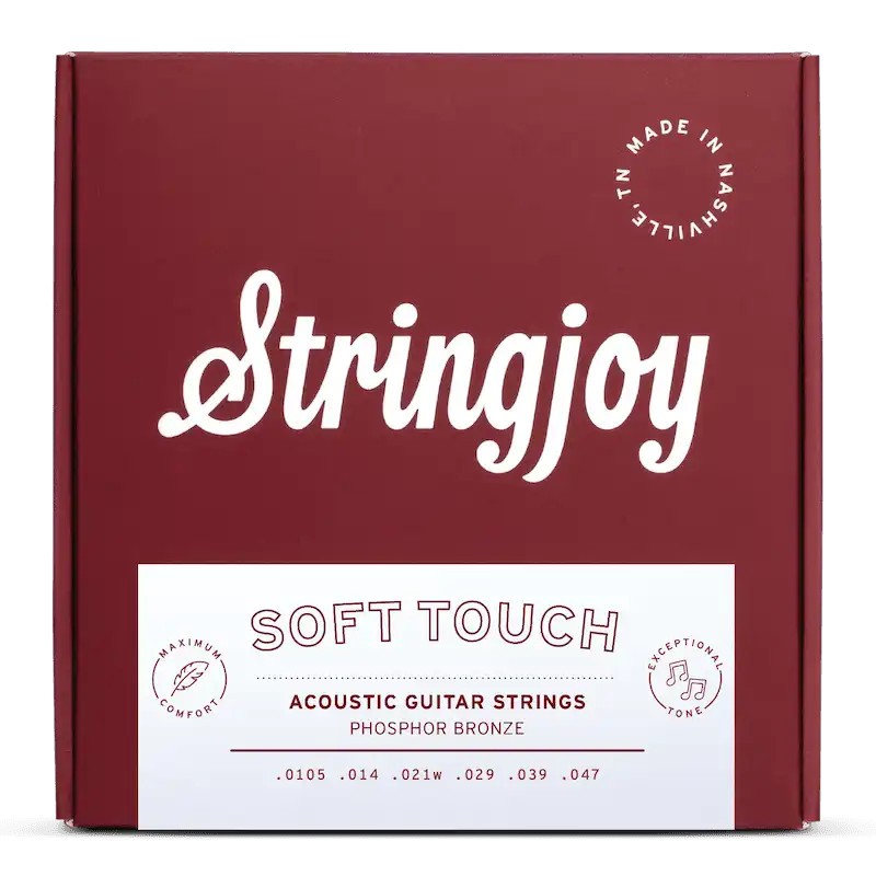 Stringjoy Soft Touch Phosphor Bronze Acoustic Guitar Strings - .0105-.047