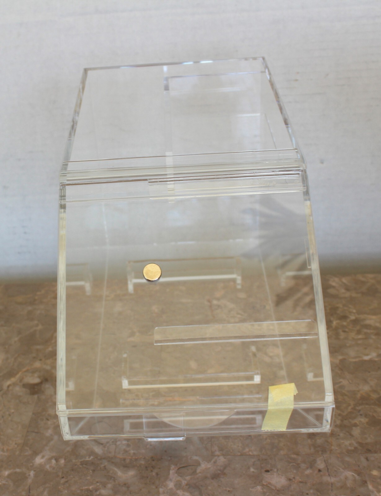 Acrylic Storage Bin Container w/Hinged Lid for use with candy gondola