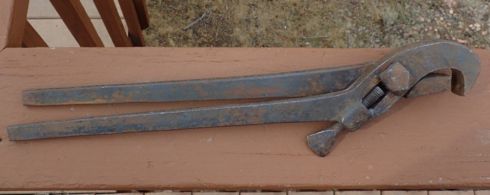 Antique 1870 Dated Blacksmith Made 17" Wrench