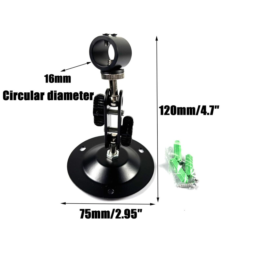Laser Module Bracket 360-Degree Adjustable Positioning Bracket 16mm 4-Pack Bl...