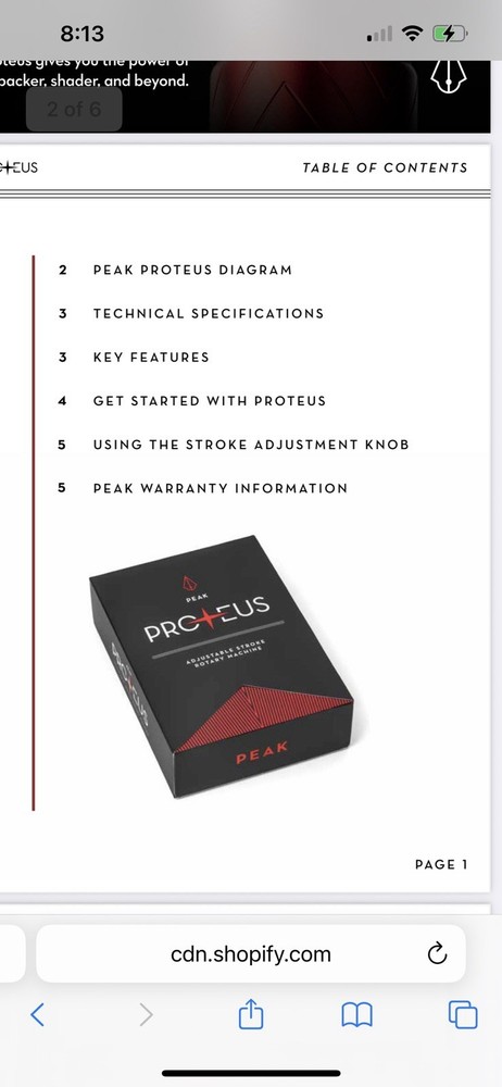 peak proteus Red Adjustable Stroke