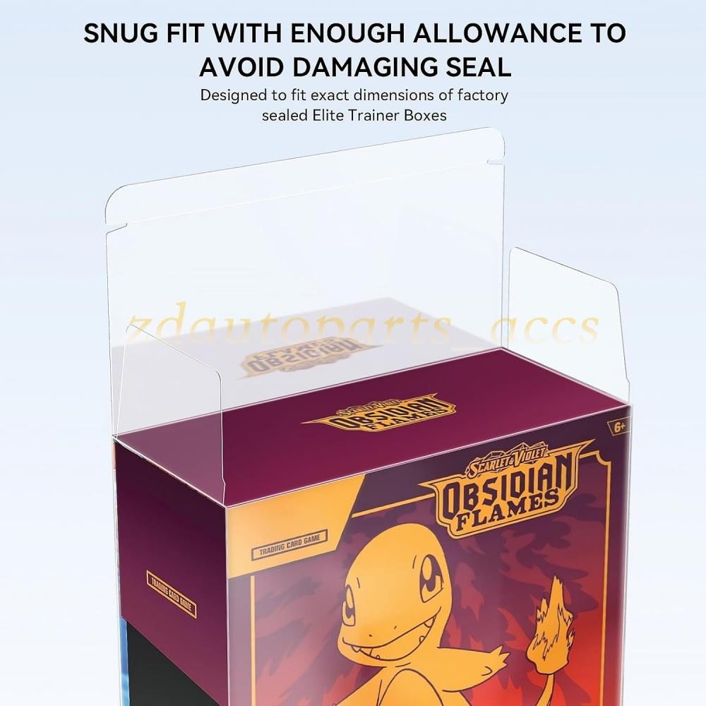 【5 Pcs UV-Blocking】 PKMN ETB Protector Case, ETB Box Plastic Display Case