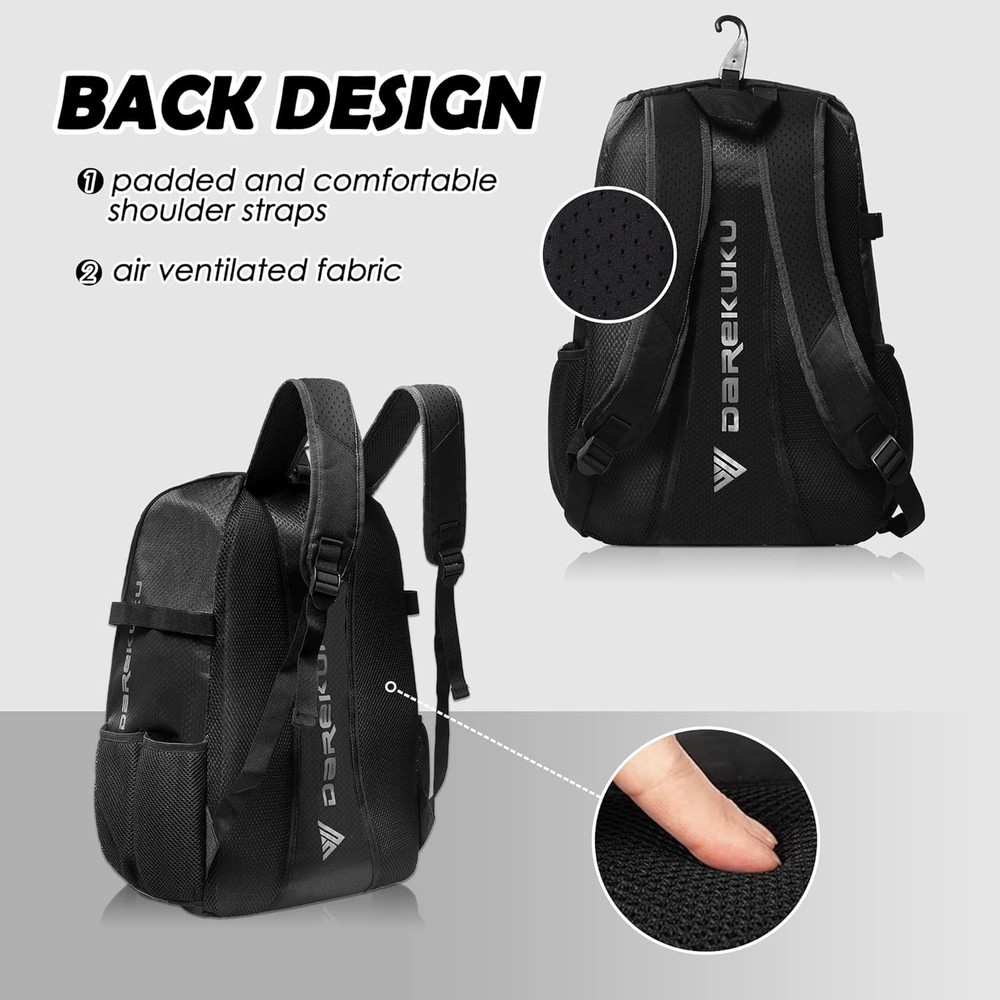 Durable Youth Baseball Backpack with Adjustable Straps and 18L Capacity