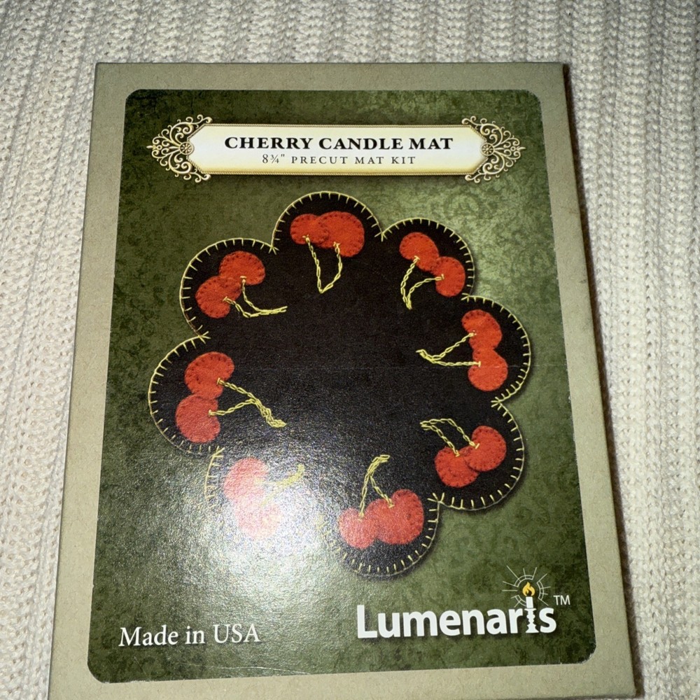 Cherry Candle May Lumenaris Wool Felt Kit Never Used!