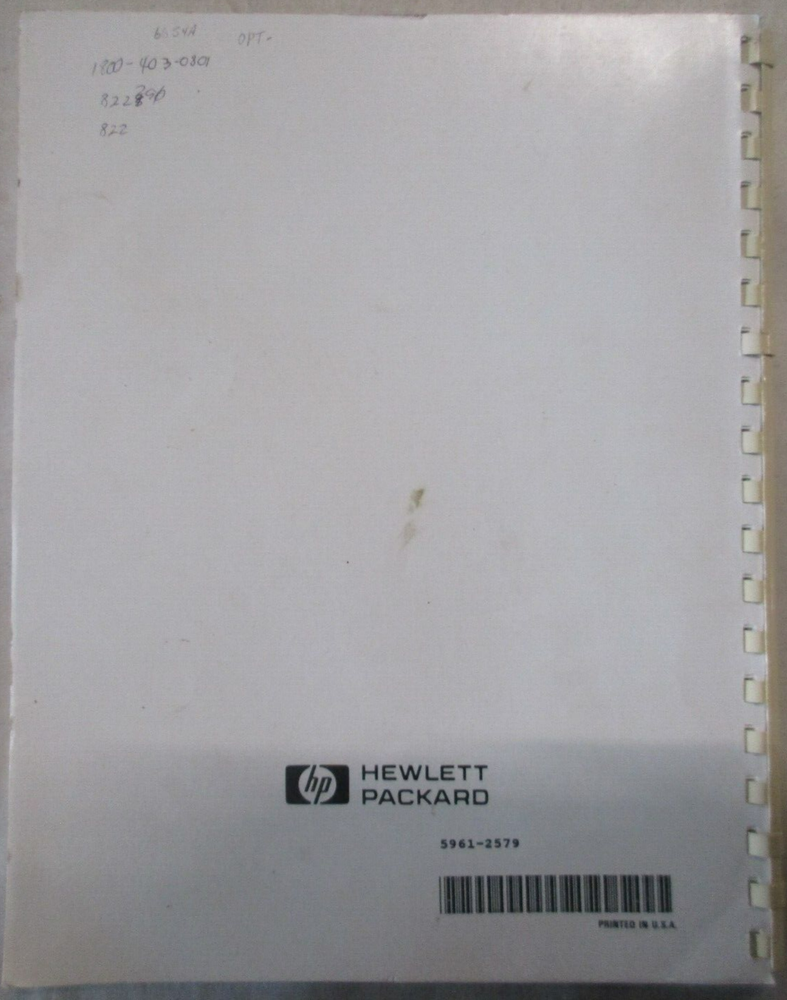 HEWLETT PACKARD PROGRAMMING GUIDE,OPERATING GUIDE SERIES 664XA,665XA,667XA,668XA