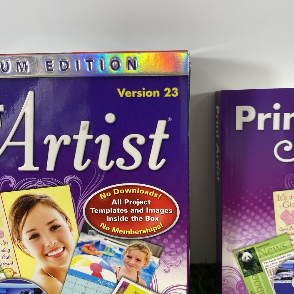 Nova Print Artist Platinum Version 23 Graphic Software Windows 7 Vista, XP