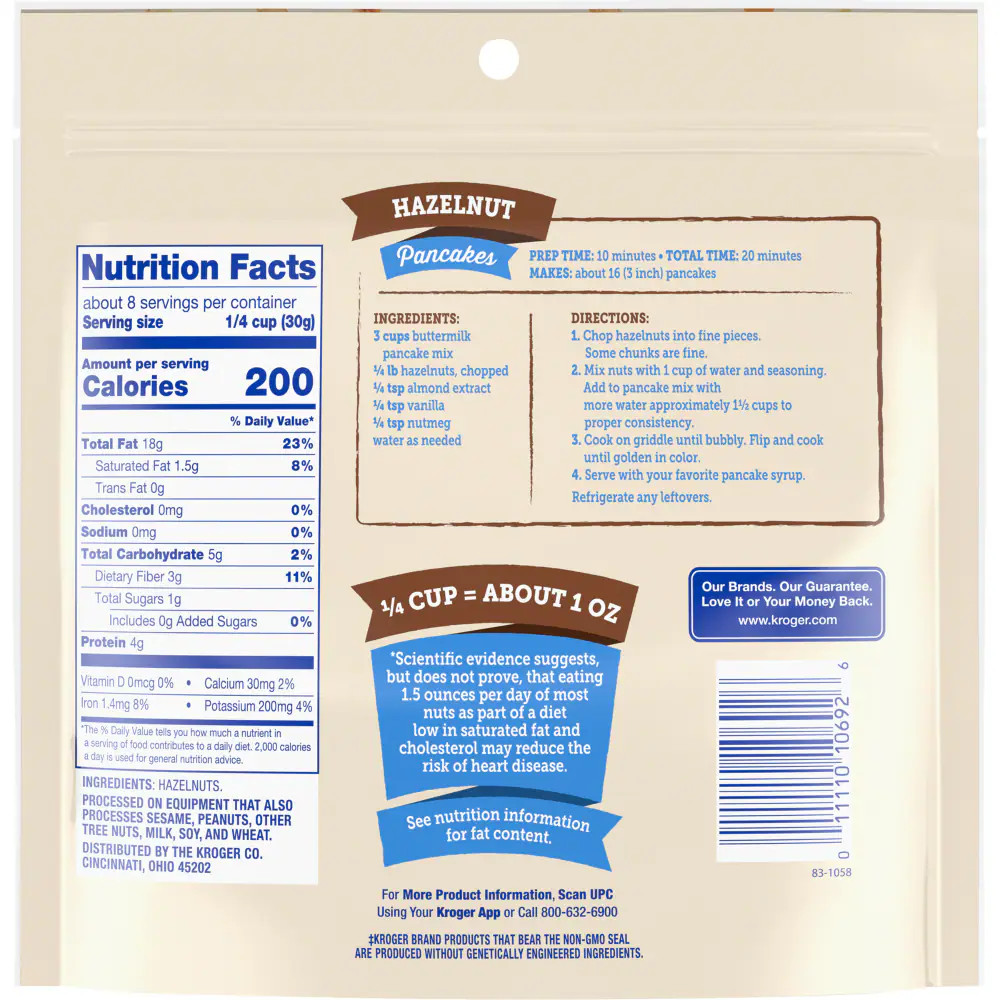 KG Roasted Chopped Hazelnuts 8 oz - 5 Pack