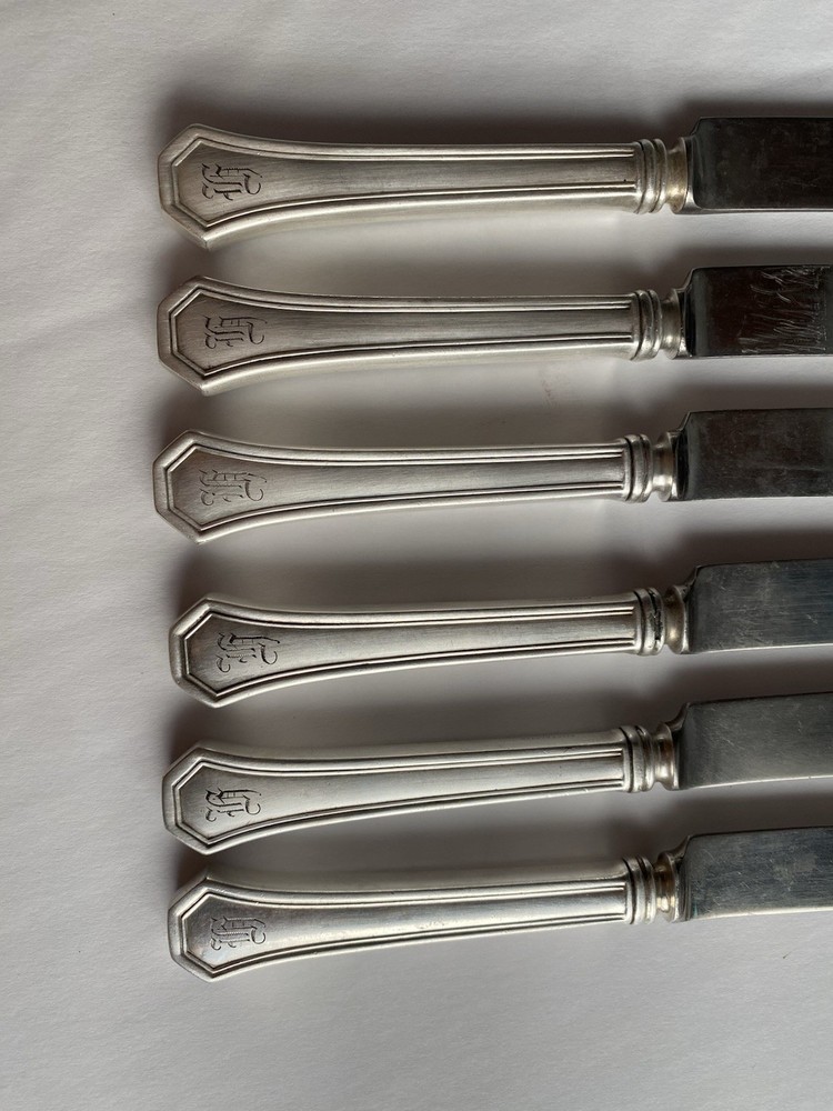 Reed & Barton 6 Dinner Knives Silverplate Flatware