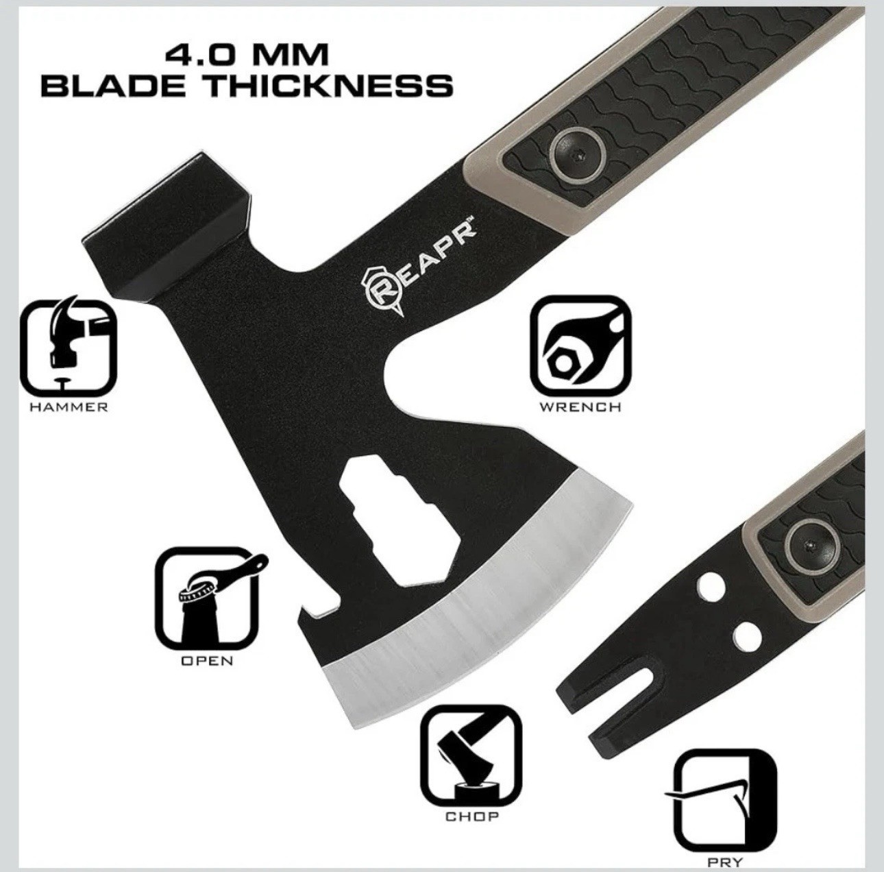 Reapr Versa Camp Ax Multi-tool 3" Blade 168OD Ballistic Sheath Camping Axe