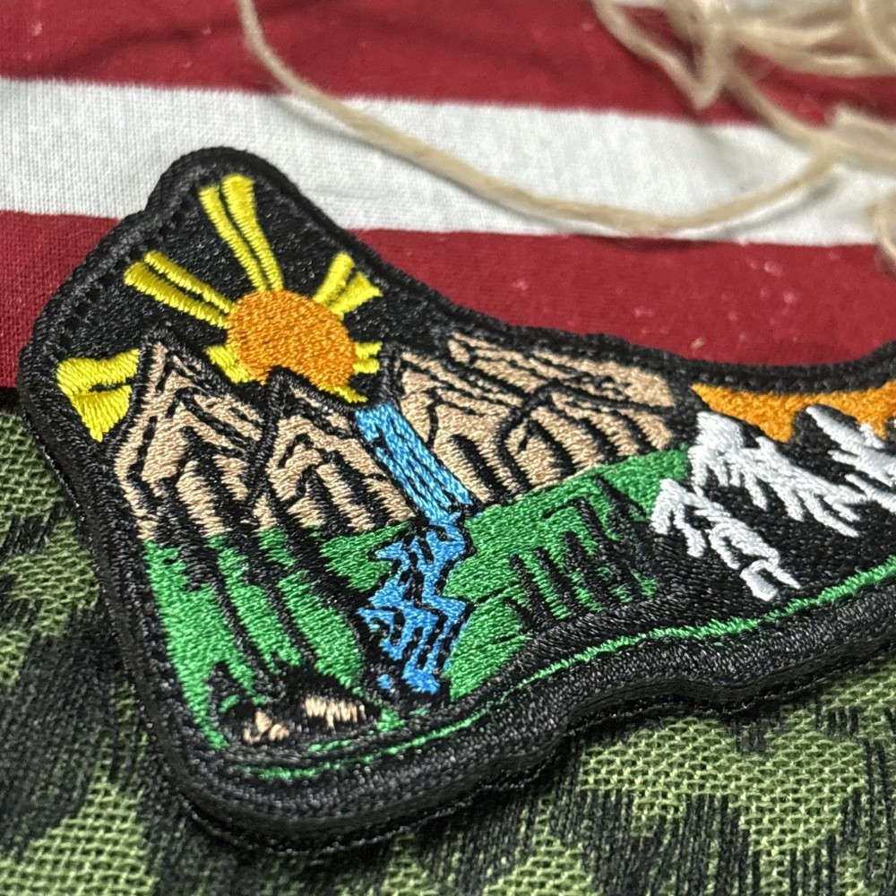 Hiking Explore Nature Boot Patch ~3x2” Hook & loop Tactical Gear Patch