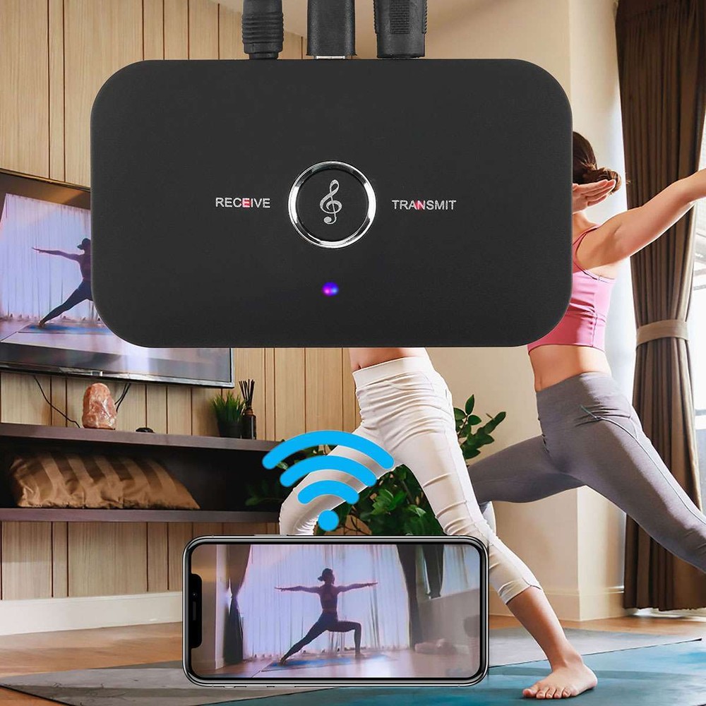 2in1 Bluetooth Receiver & Transmitter Wireless RCA to 3.5mm Aux Audio Adapter