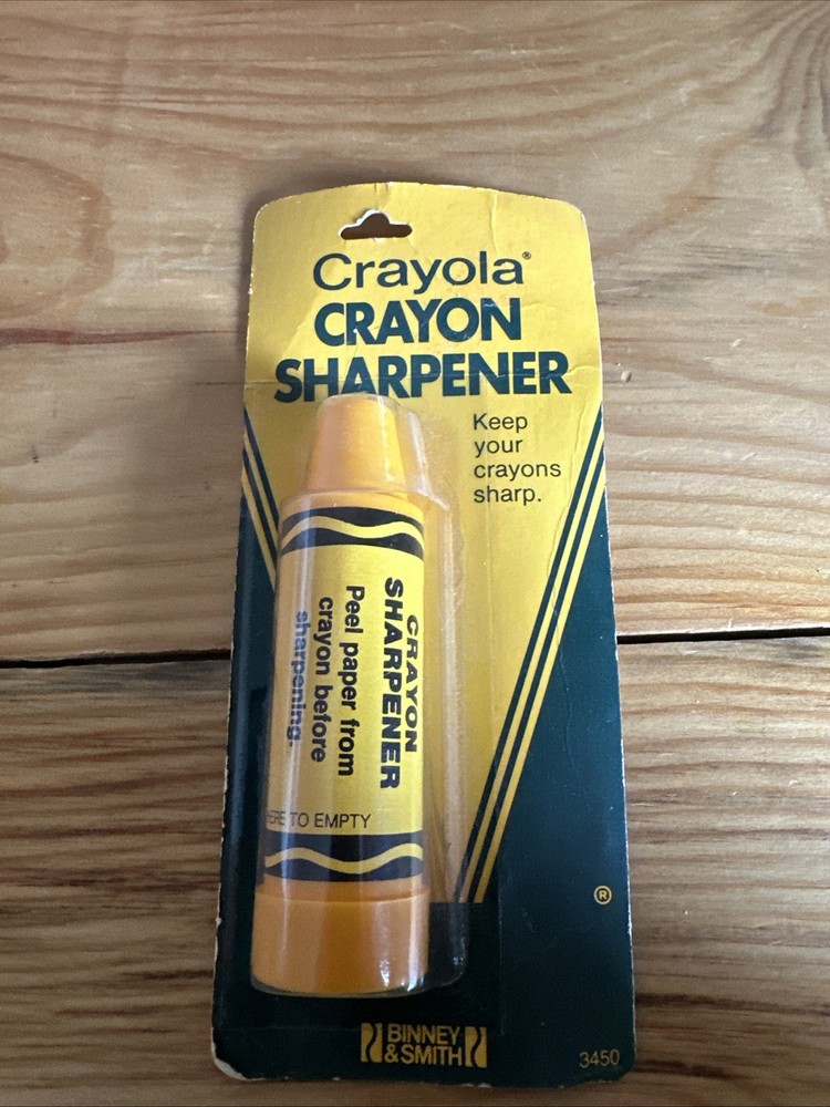 Crayon Sharpener, Vintage. 1983 Binney & Smith Crayola  Yellow
