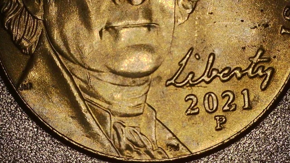 #106 2021 Jefferson Nickle P mm and mint errors