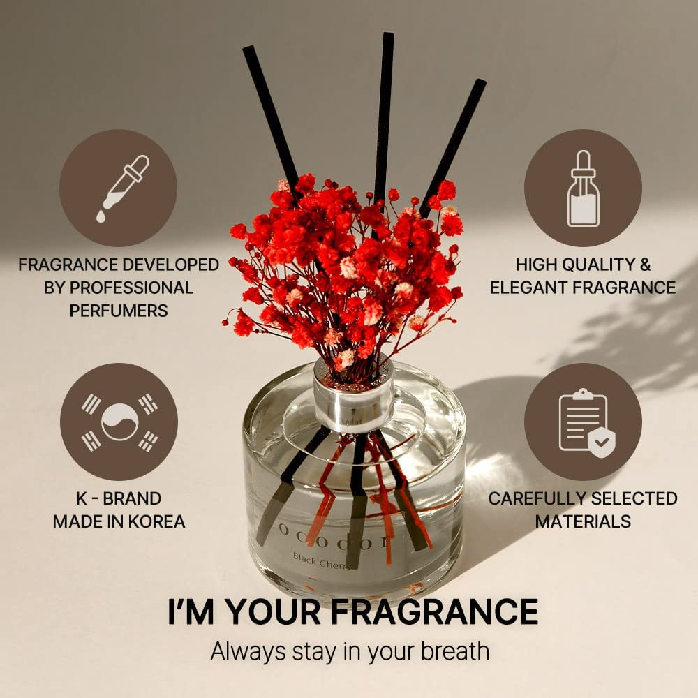 COCODOR Flower Reed Diffuser Set / 6.7Oz / Garden Lavender/Scent Diffuser with S