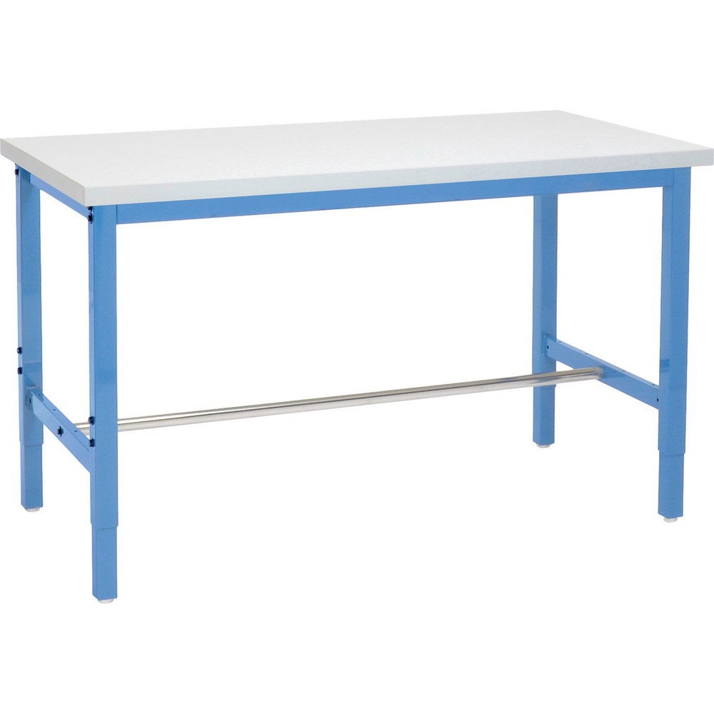 Production Workbench - Plastic Laminate Square Edge - Blue 96"W x 36"D