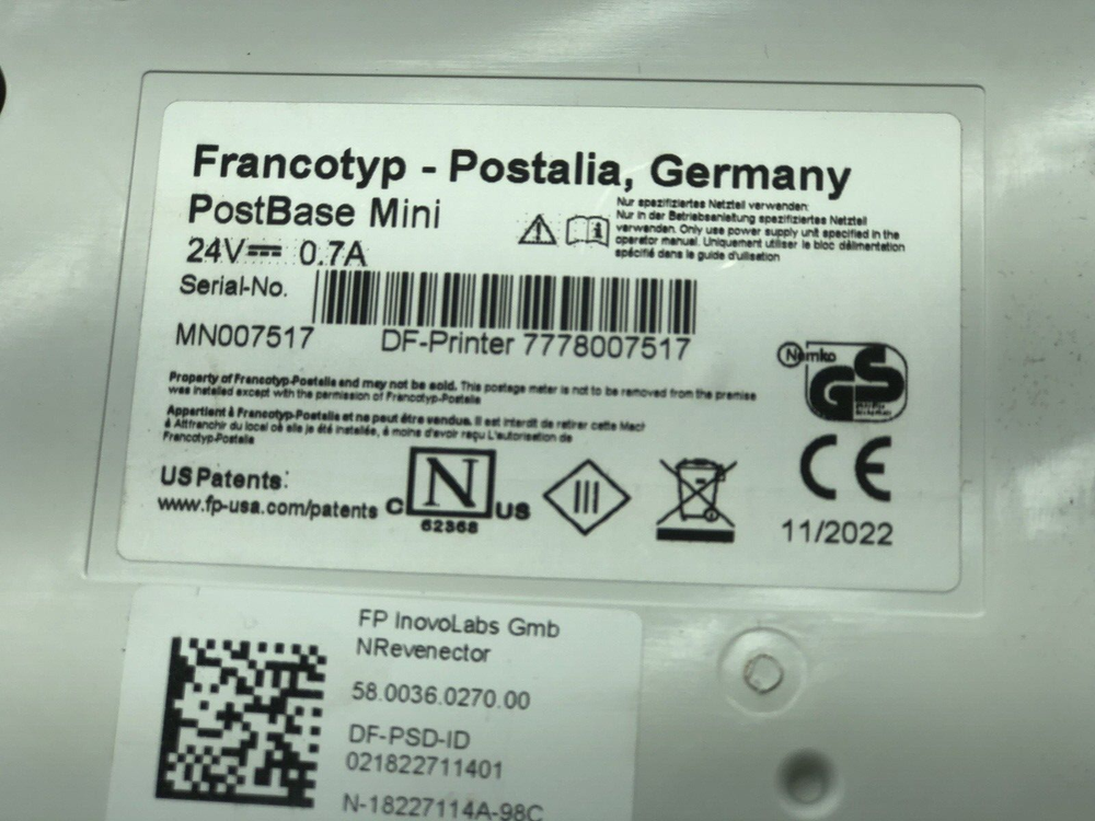 rancotyp fp Postbase Mini Compact Label Mail Machine PM026685