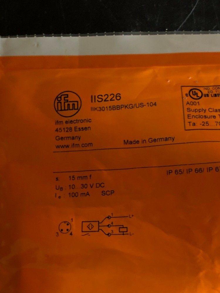 NEW IFM Inductive Prox Sensor Iis226 lls226 24VDC