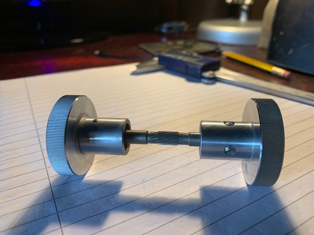 Vintage Thumb-wheels & Pinion Rod/Gear from Unknown Model Microscope