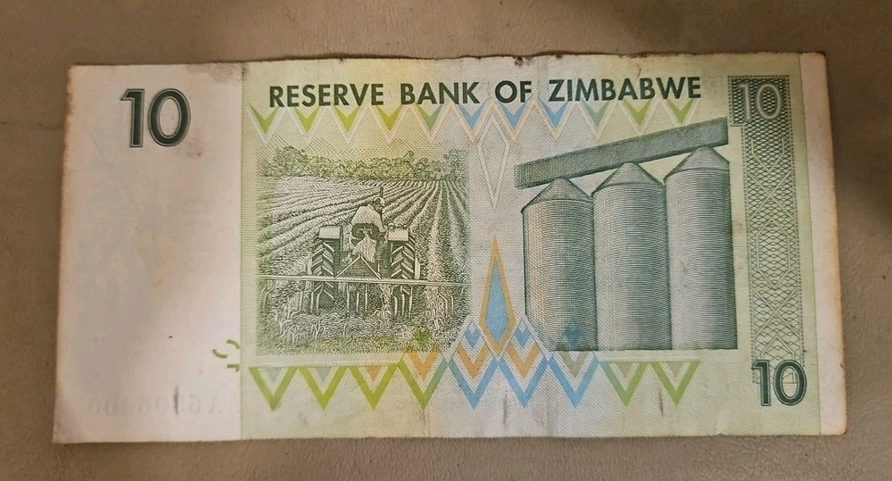 2007 Zimbabwe 10 Dollars Note