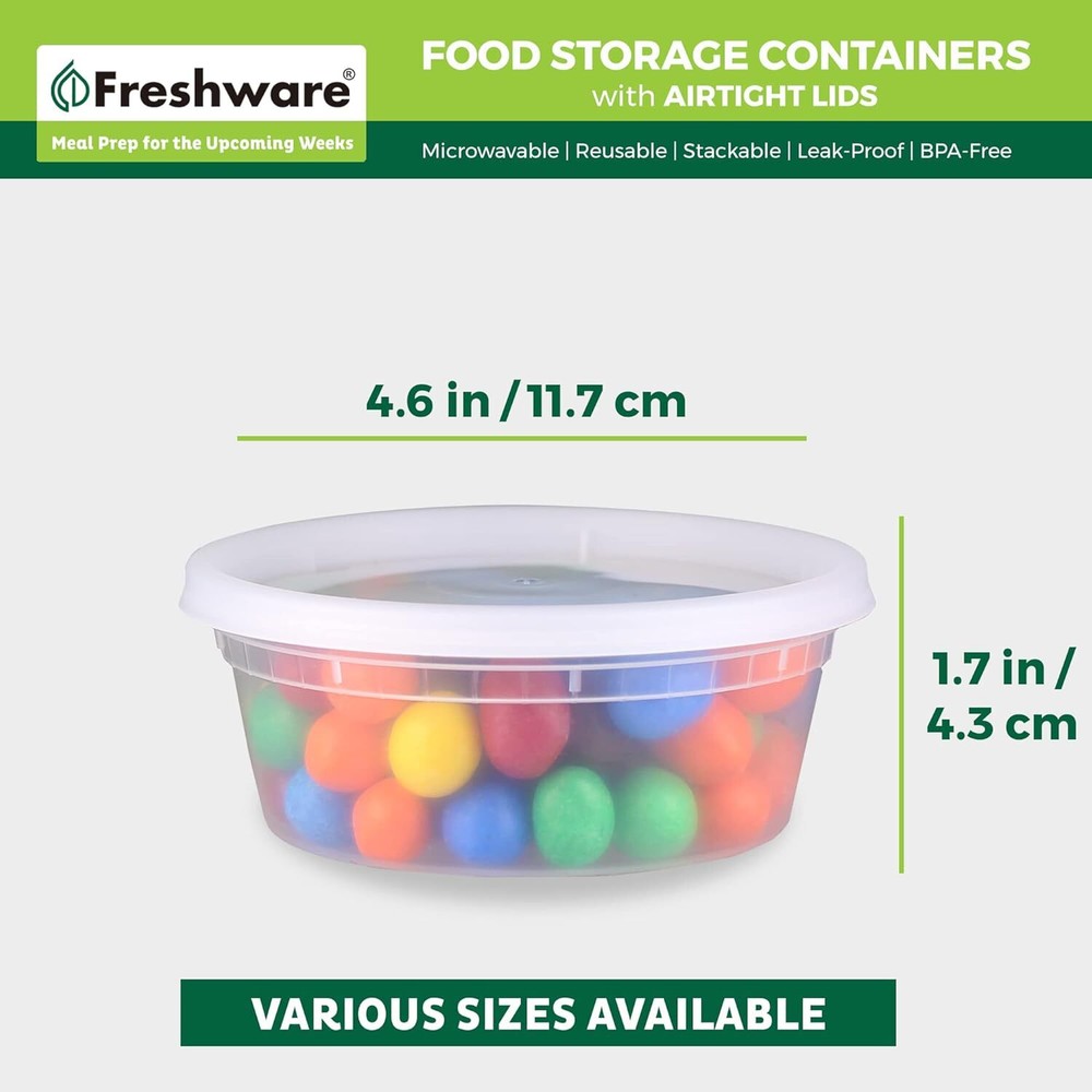 Liquid, Soup, Meal Prep Containers | BPA Free | Stackable | Leak Proof