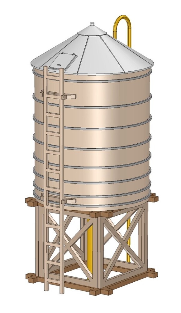 N Scale Rooftop Water Tank Kit (large) (569)