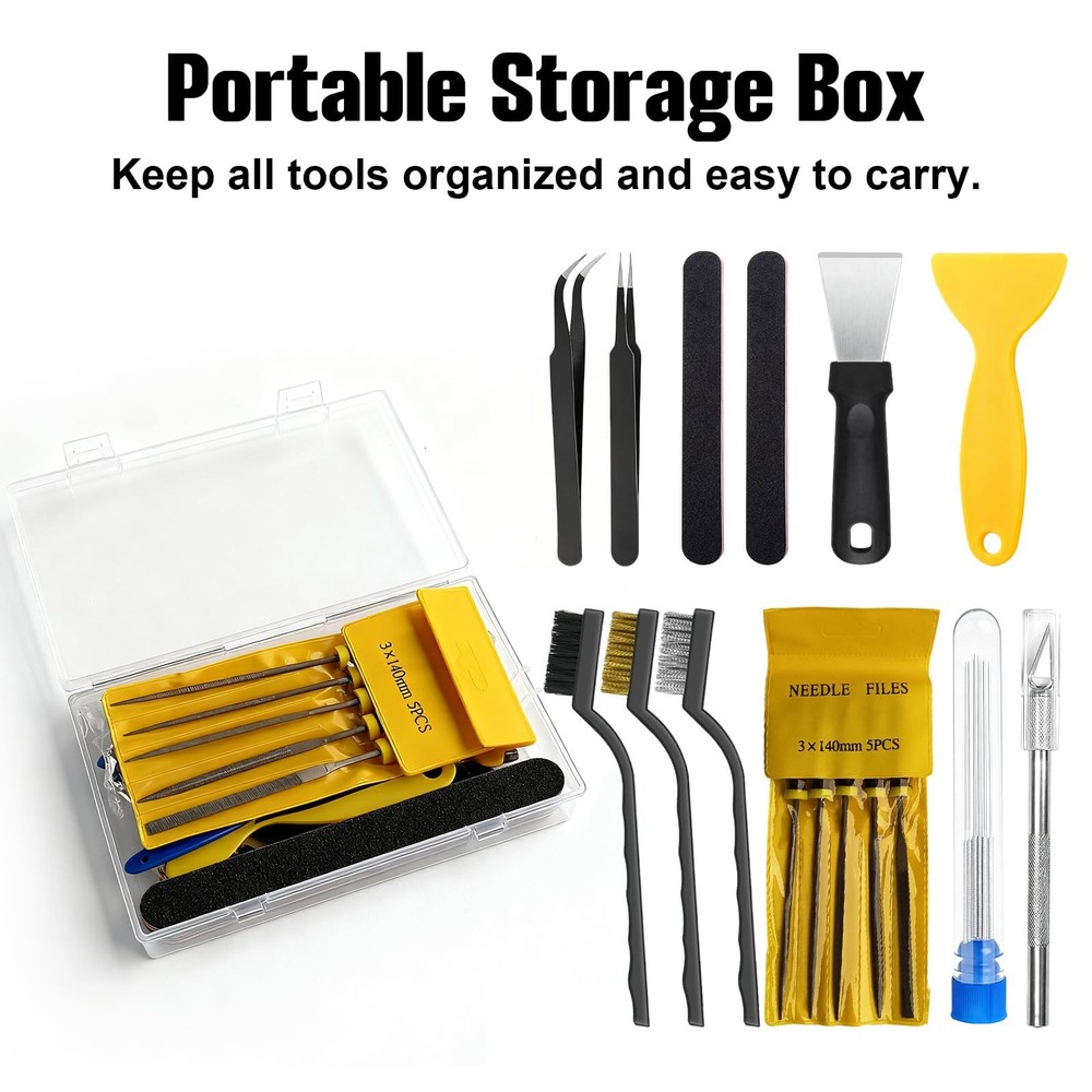 36Pcs 3D Printer Tools Kit with Transparent Storage Box, 3D Printer Accessori...