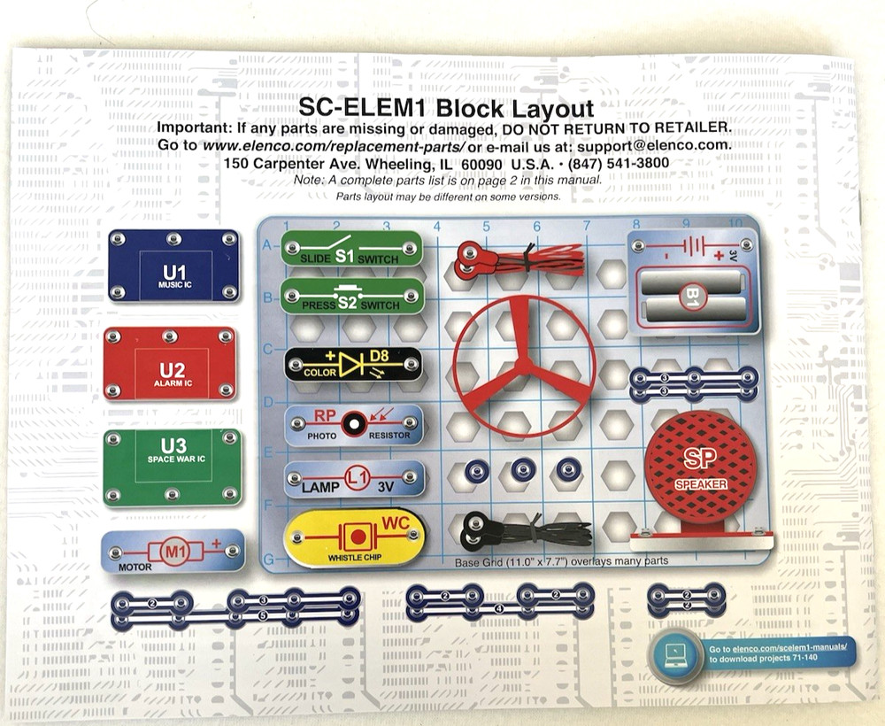 Snap Circuits Elements 140 Projects Create Working Circuits