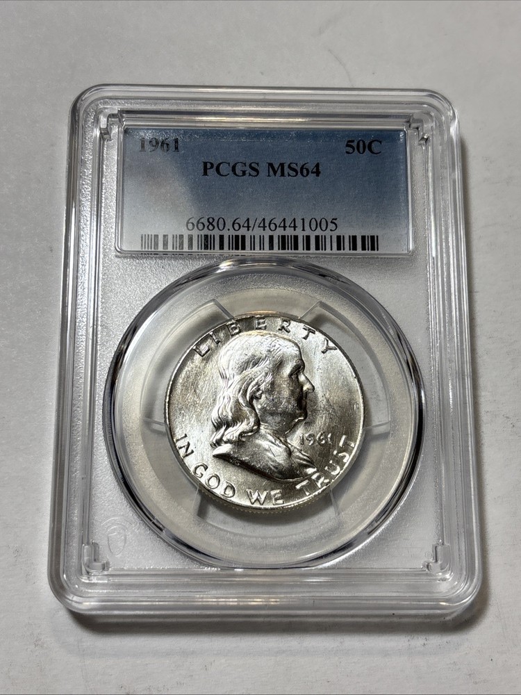 1961 Franklin Half Dollar PCGS MS-64