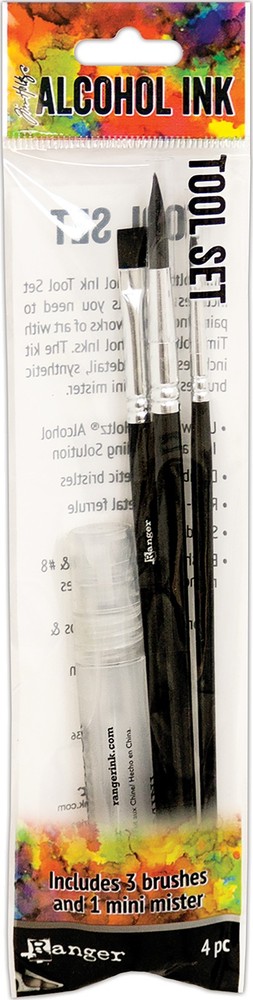 Tim Holtz Alcohol Ink Tool Set-Includes 3 Brushes & Mini Mister