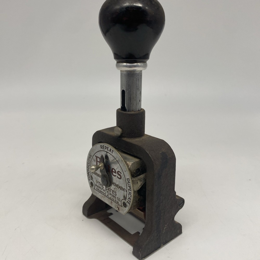 Bates Multiple Movement Six Wheel Numbering Machine Type-E Re-Inkable