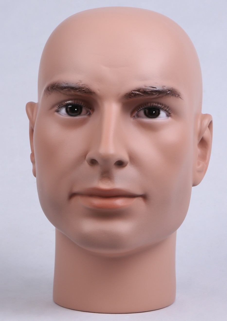 Mannequin Male Head Lifesize Realistic Hand Painted Model ZH-37 © NEW