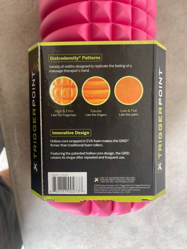Trigger Point GRID 1.0 Foam Roller 13” Pink Black Massager