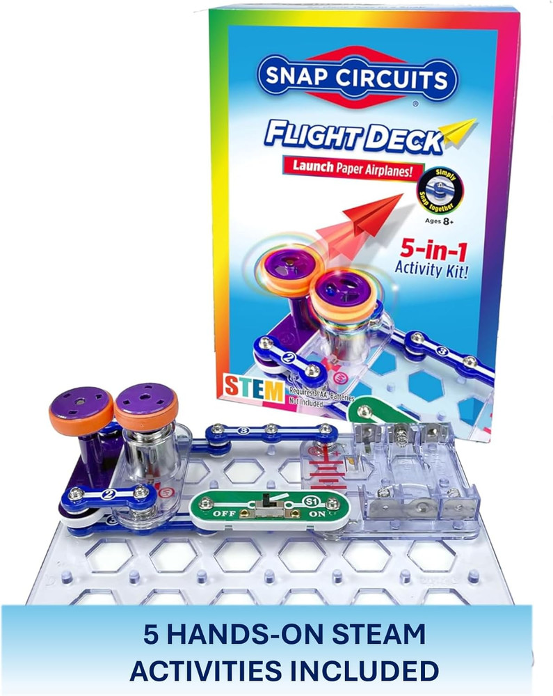 Snap Circuits Flight Deck Science/Stem Toy Kit | Ages 8+ | Construction Gift for