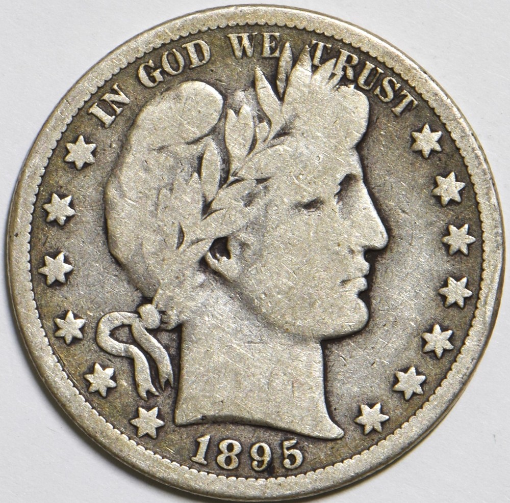 1895-O Barber Half Dollar; Nice Original VG