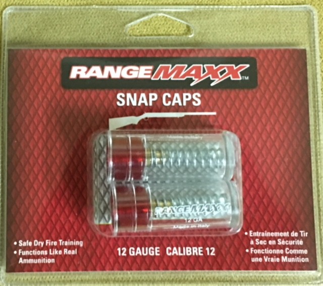 range maxx snap caps 12GauGe calibre 12=