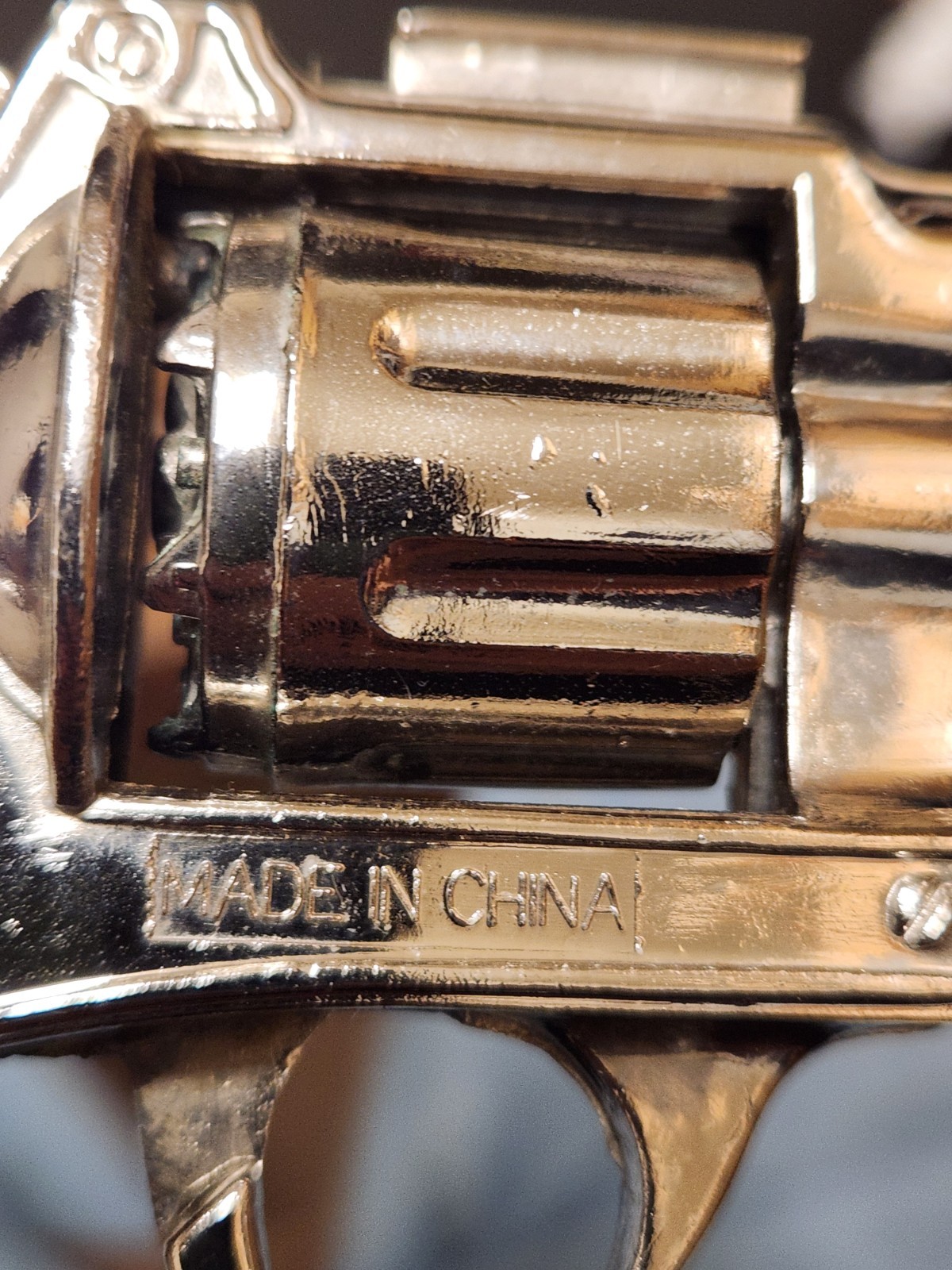 Vintage Schylling Diecast Toy Cap Gun With Holster and Eagle Grips