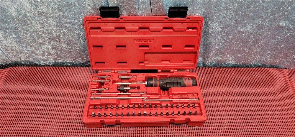 MAC TOOLS SBDR49SA MAC-GRIP RATCHETING 1/4" HEX BIT SCREWDRIVER SET 2PC MISSING