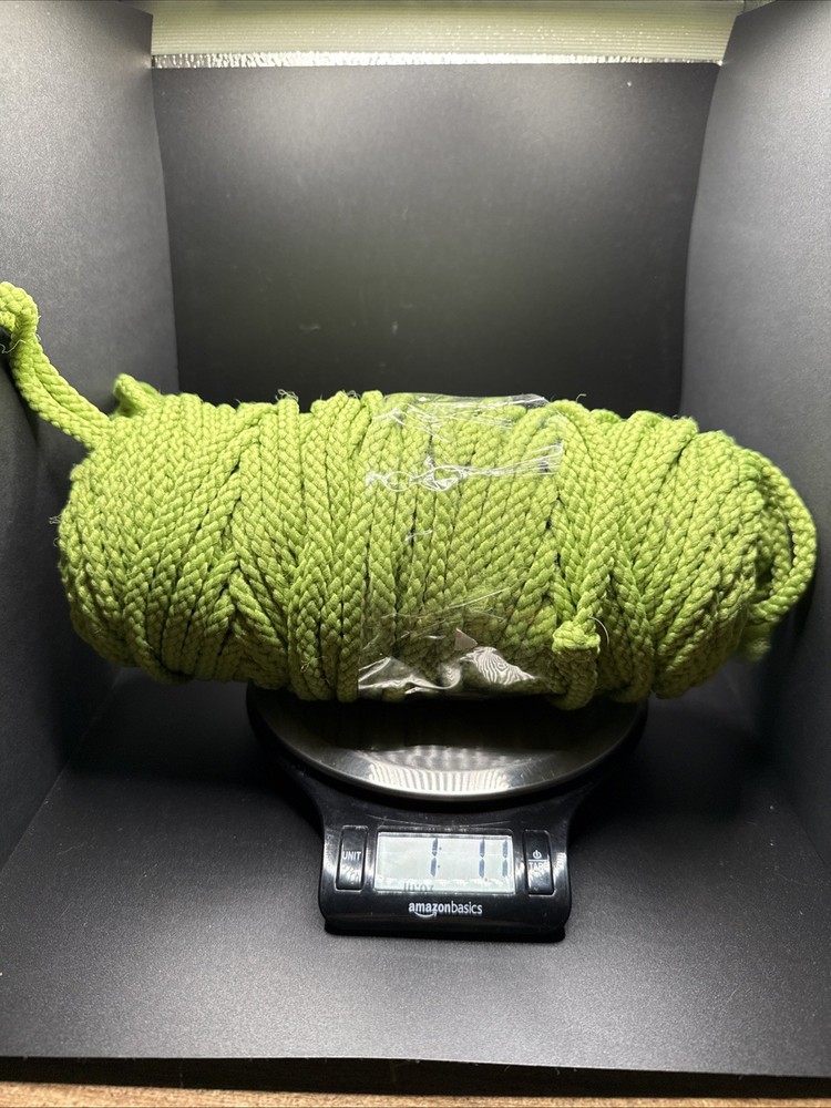 Vtg Large Green Macrame Cord ~ 1+ Pound