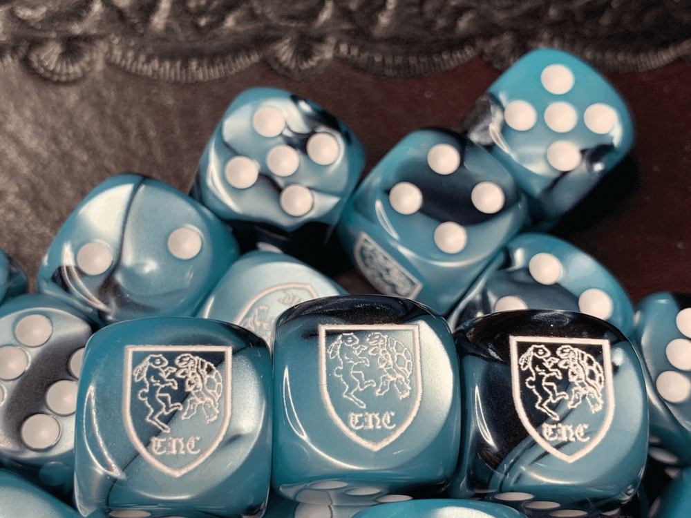 Toroise & Hare Creations Six Sided 16mm D6 Die - Customized Dice Rabbit Turtle