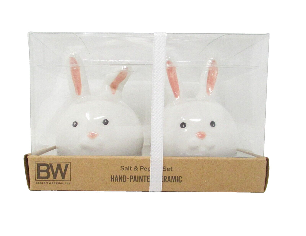 Bunny Rabbit Salt And Pepper Shakers Set ceramic table decor