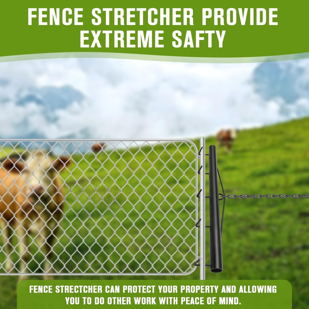 Fence Puller Stretcher, Chain Link Stretcher Tool, 31.5 Inch 5-Hook...