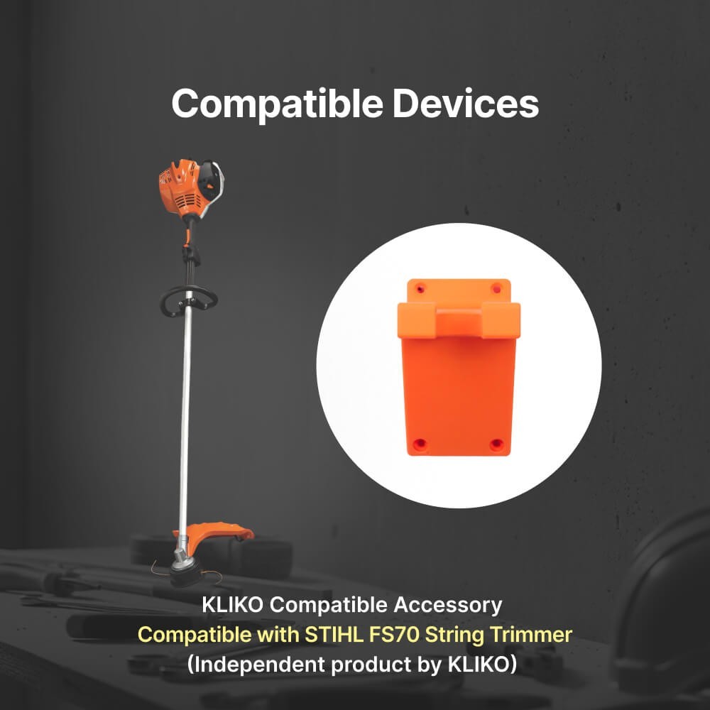 Kliko String Trimmer Wall Holder – Compatible No. FS70S, Secure Tool Mount