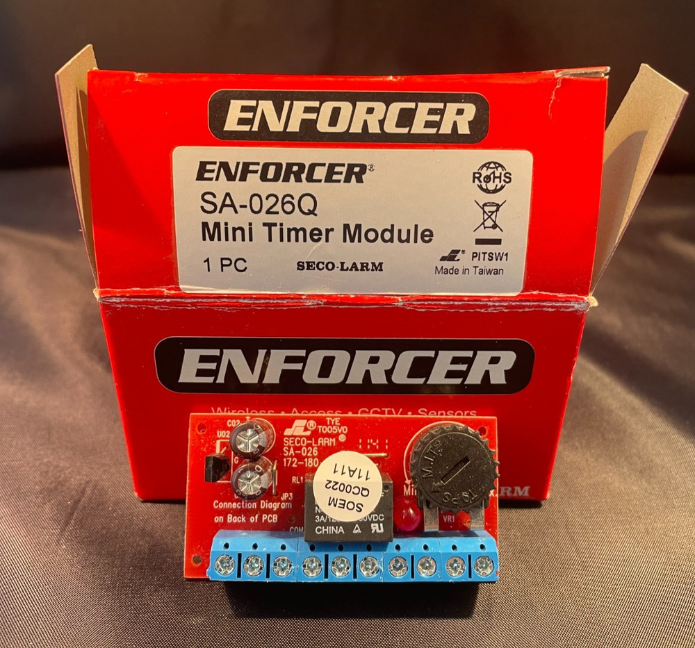 SECO-LARM SA-026Q Mini Timer Module Low Voltage Delay Timer Module Relay Output