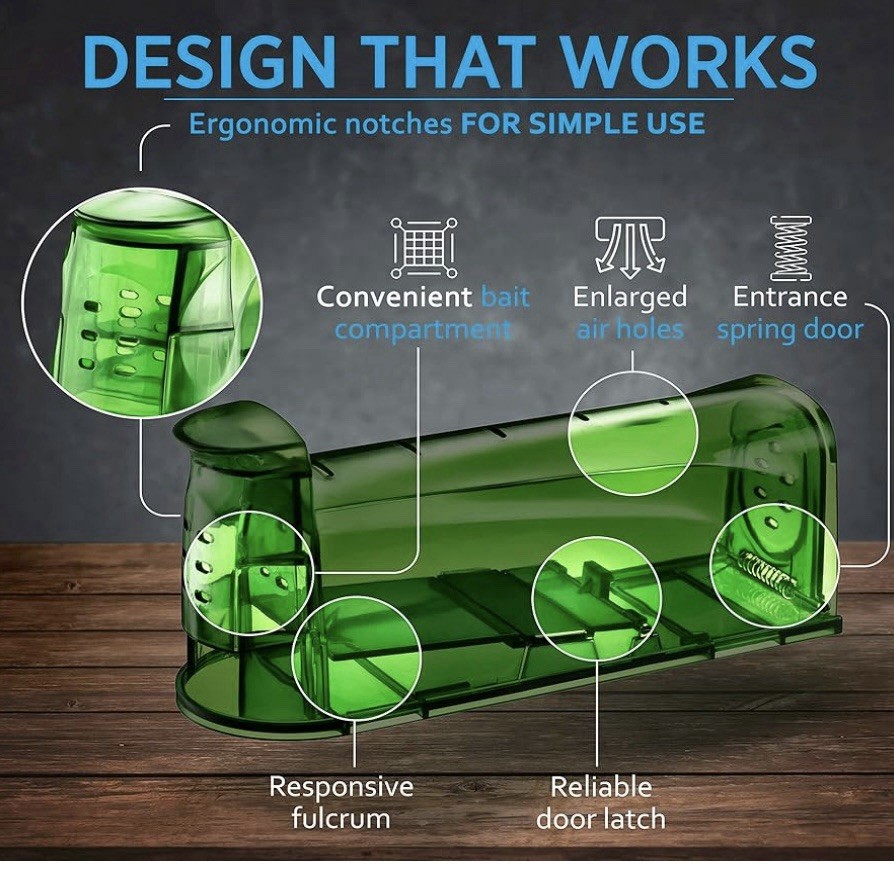 2 Pack Reusable Mouse Traps Catch and Release No Kill Live Mouse