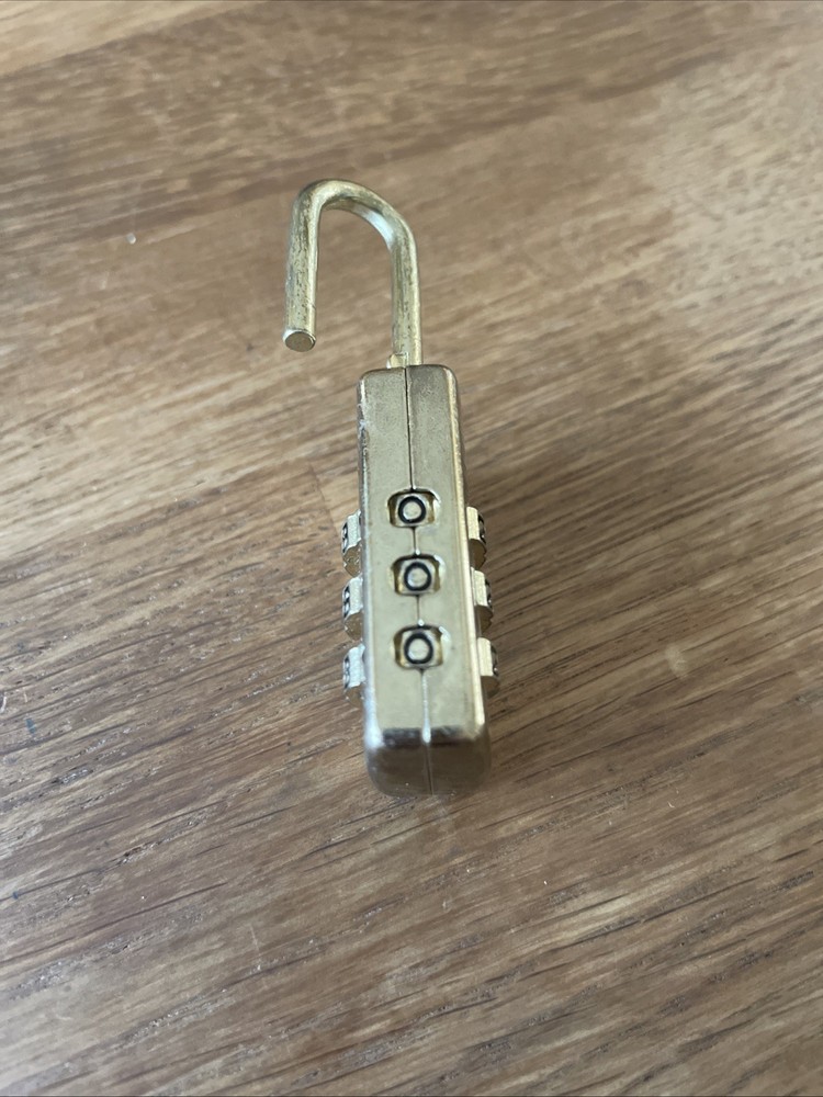 HARTMANN Luggage Brass Type Combination Lock 3 Number Code