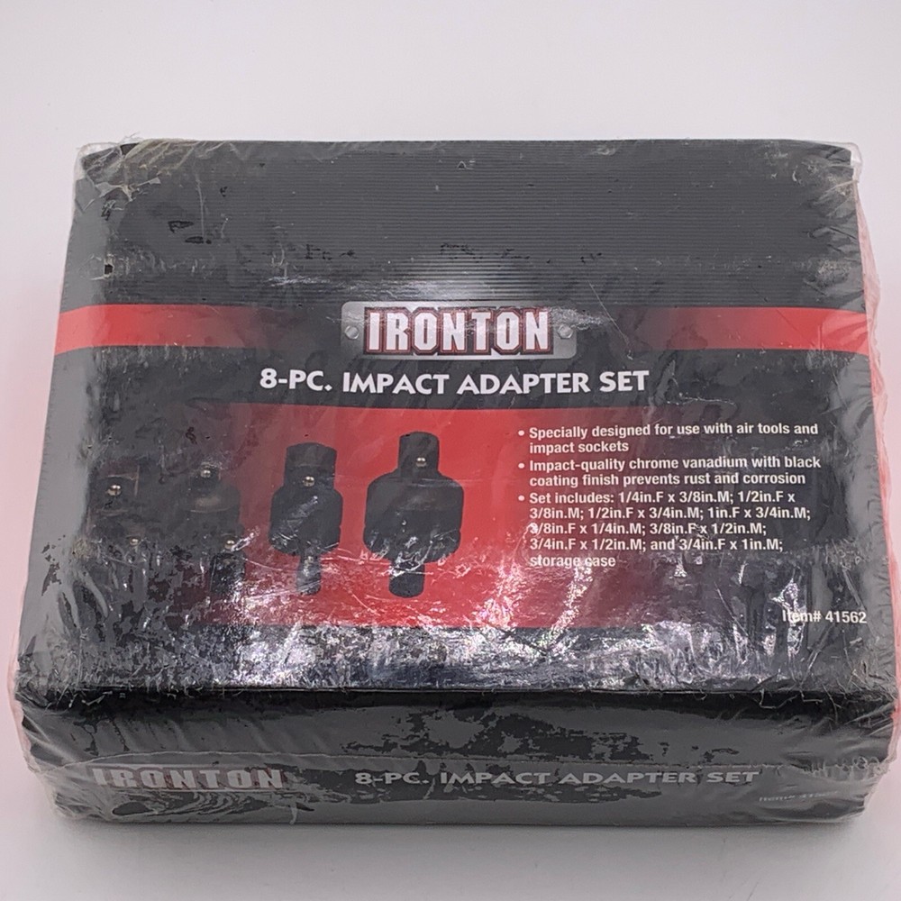 8 Piece Impact Adapter Set Ironton Northern Tool Red Case