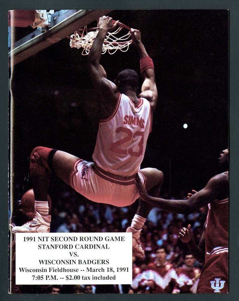 1991 NIT BASKETBALL TOURNAMENT PROGRAMS WISCONSIN BADGERS FIRST AND SECOND ROUND